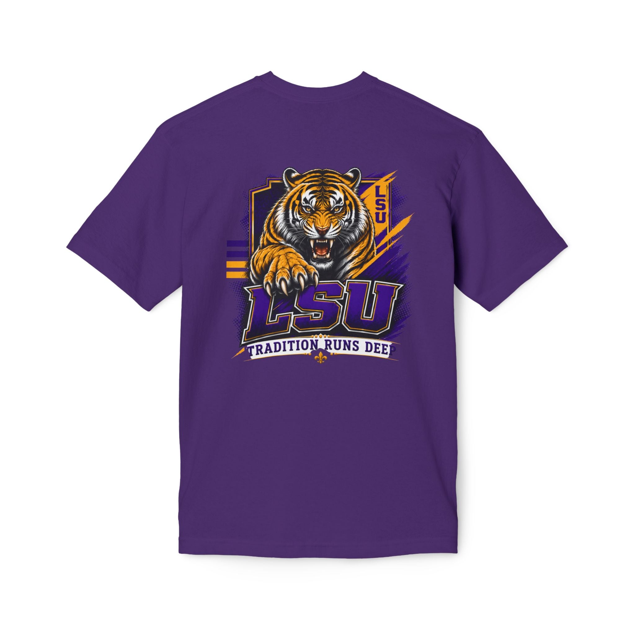 My View of the World LSU Inspired Shirt | Purple & Gold Tiger Eye Graphic Tee | Louisiana Football Fan Shirt | Game Day Back Print