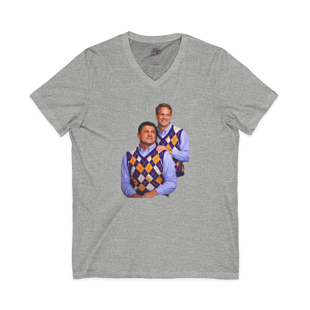 LSU Sports V-Neck Tee — "LSU Sports with Chad Blouin" Fan Shirt