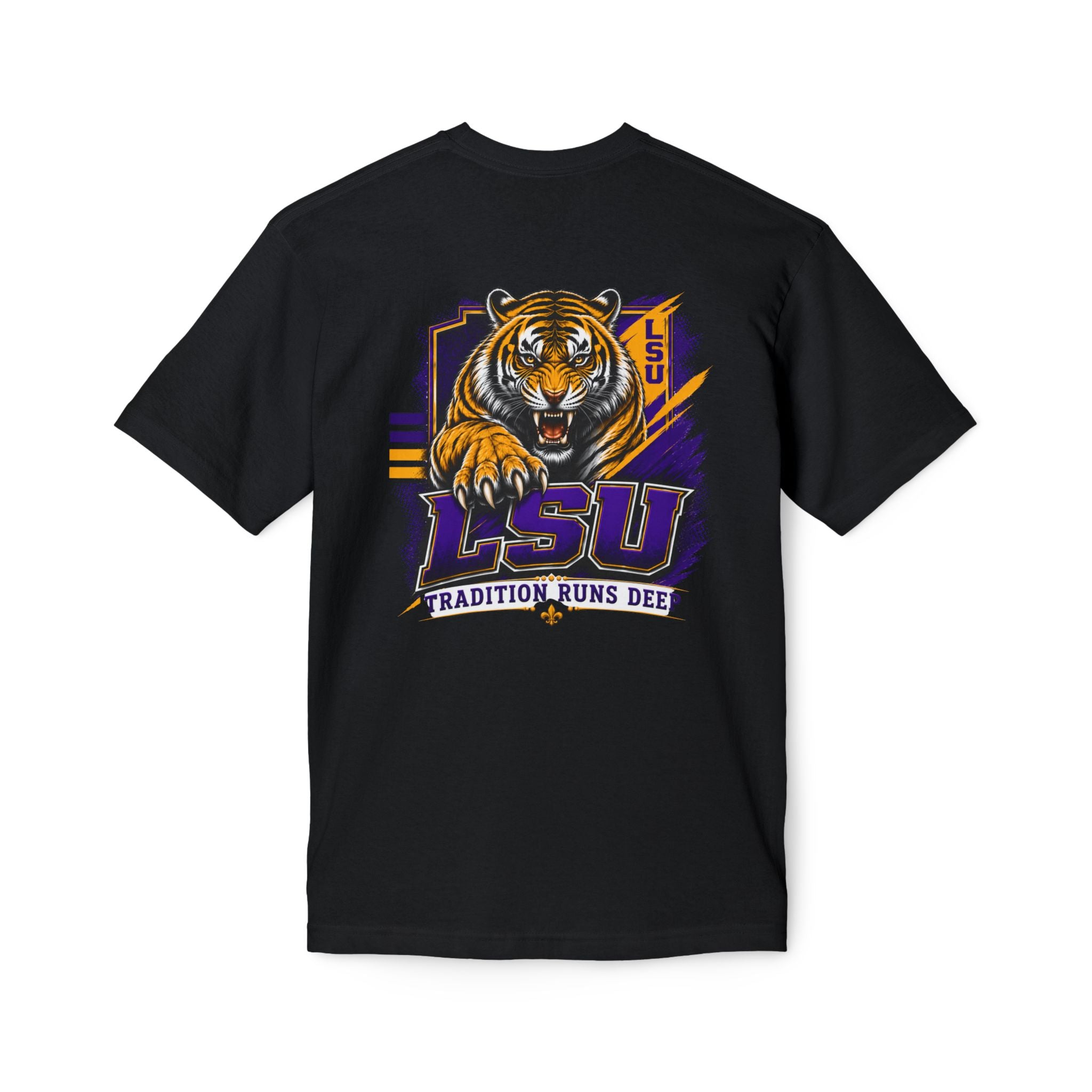 My View of the World LSU Inspired Shirt | Purple & Gold Tiger Eye Graphic Tee | Louisiana Football Fan Shirt | Game Day Back Print