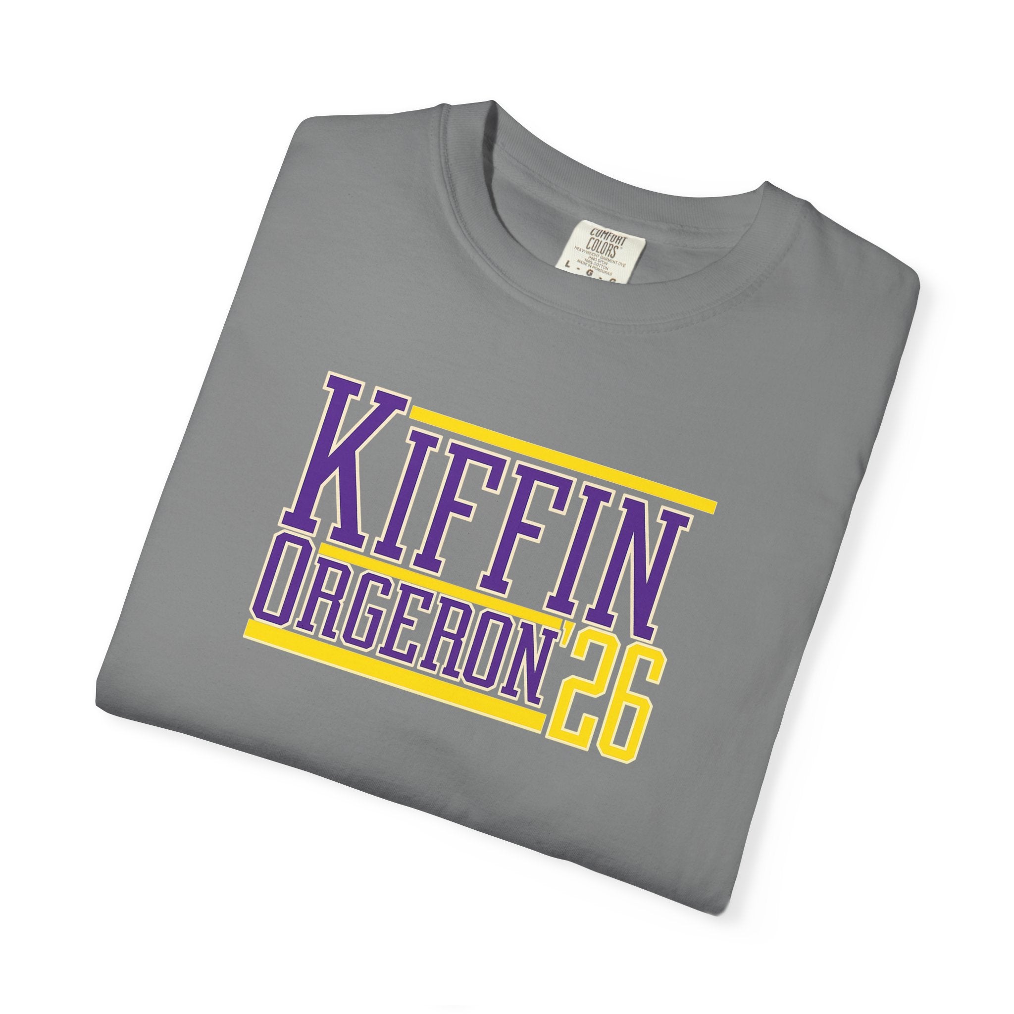 Kiffin Ogeaeon 26 Graphic T-Shirt — Purple & Gold Sports Tribute