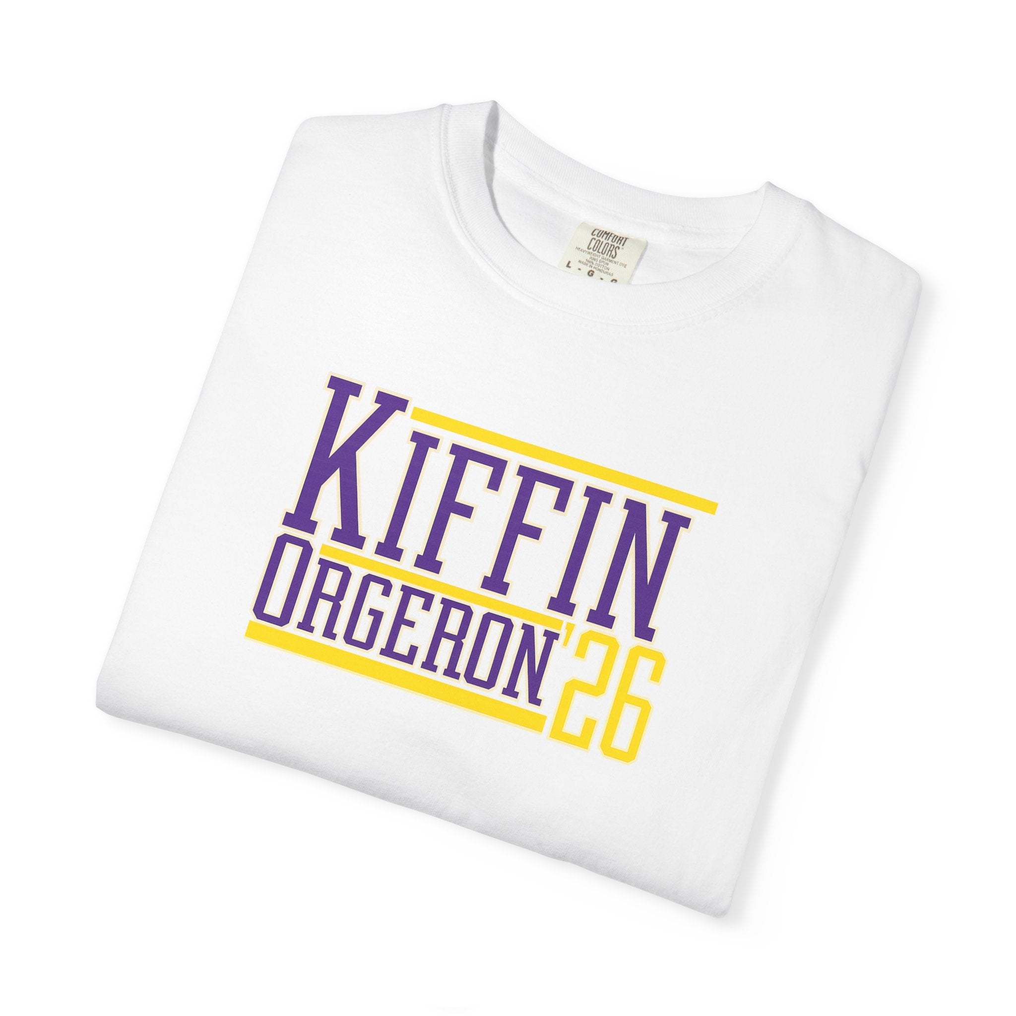 Kiffin Ogeaeon 26 Graphic T-Shirt — Purple & Gold Sports Tribute