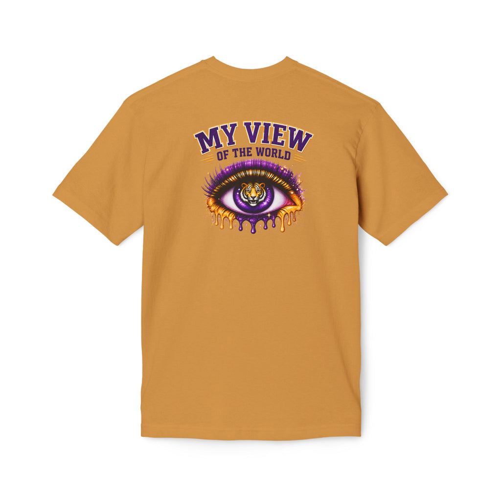 Copy of My View of the World LSU Inspired Shirt | Purple & Gold Tiger Eye Graphic Tee | Louisiana Football Fan Shirt | Game Day Back Print