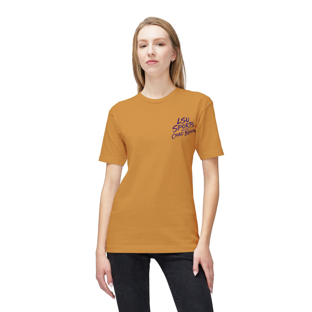 My View of the World LSU Inspired Shirt | Purple & Gold Tiger Eye Graphic Tee | Louisiana Football Fan Shirt | Game Day Back Print