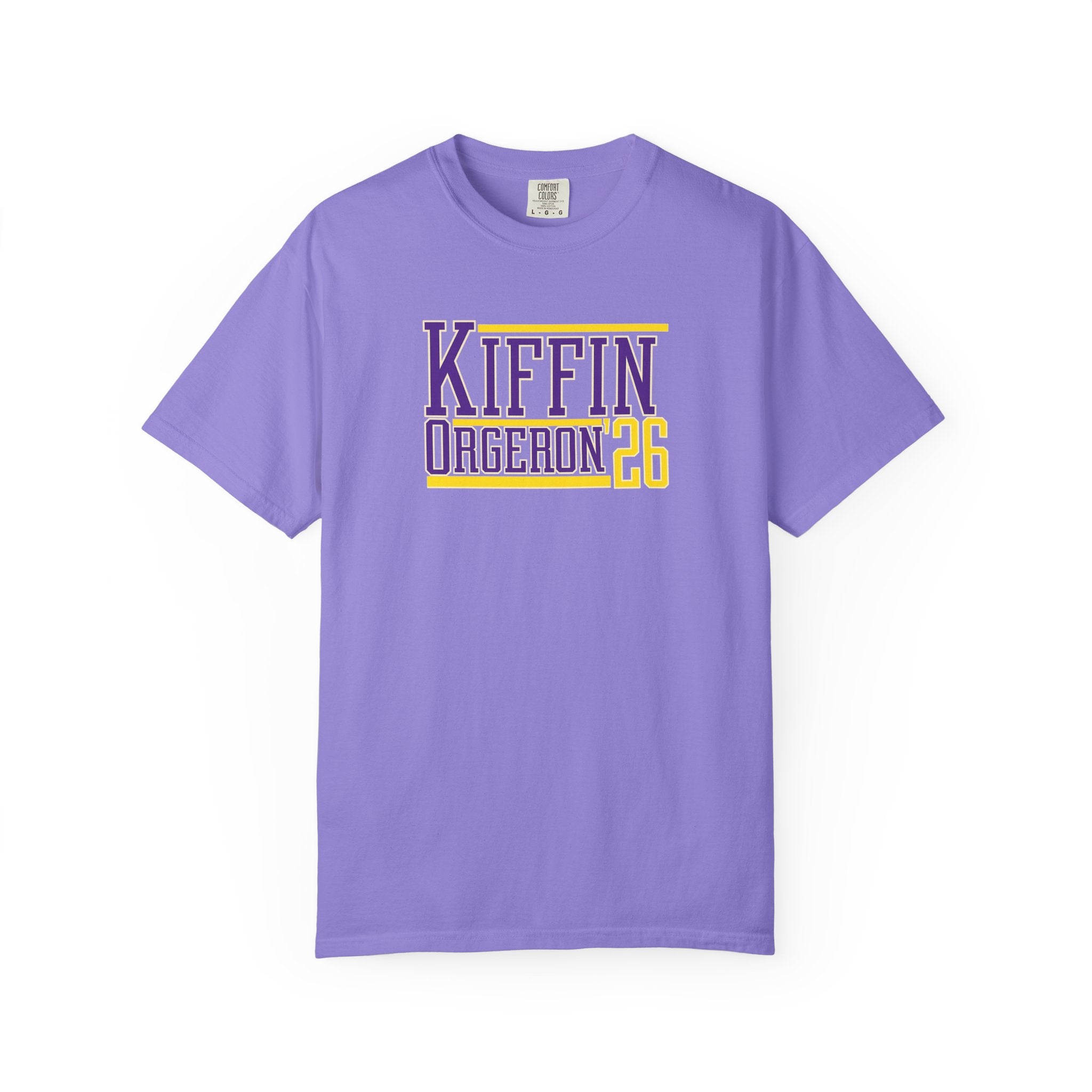 Kiffin Ogeaeon 26 Graphic T-Shirt — Purple & Gold Sports Tribute