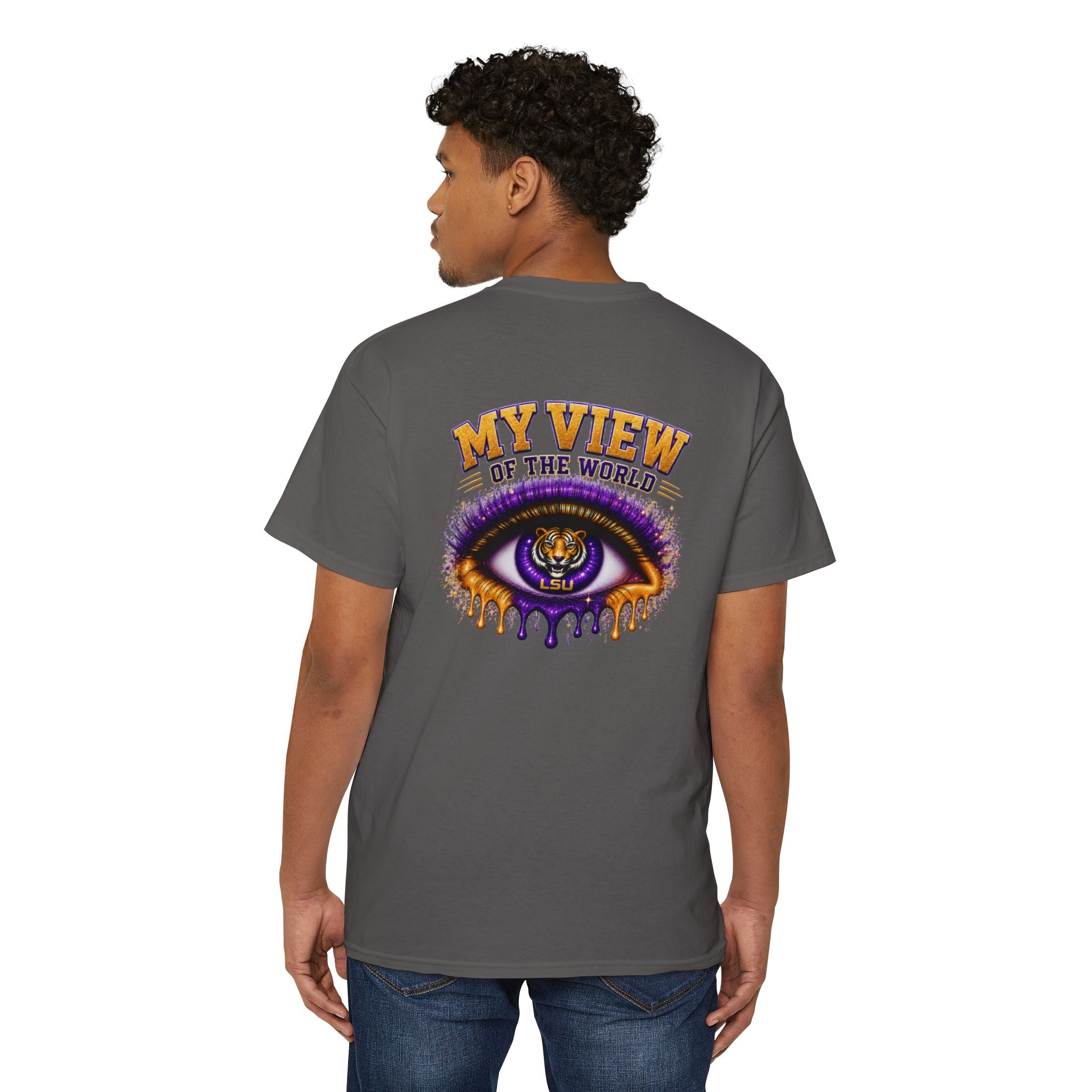 Pocket Graphic Tee — Small Yellow Lion Pocket Print