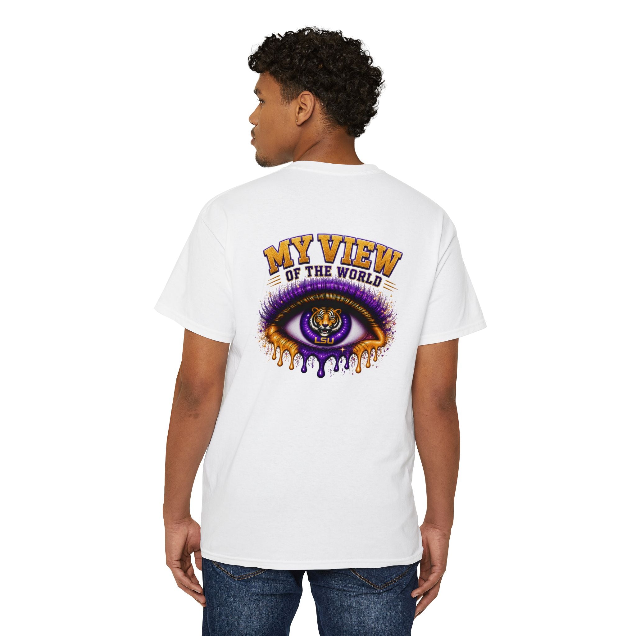 Pocket Graphic Tee — Small Yellow Lion Pocket Print