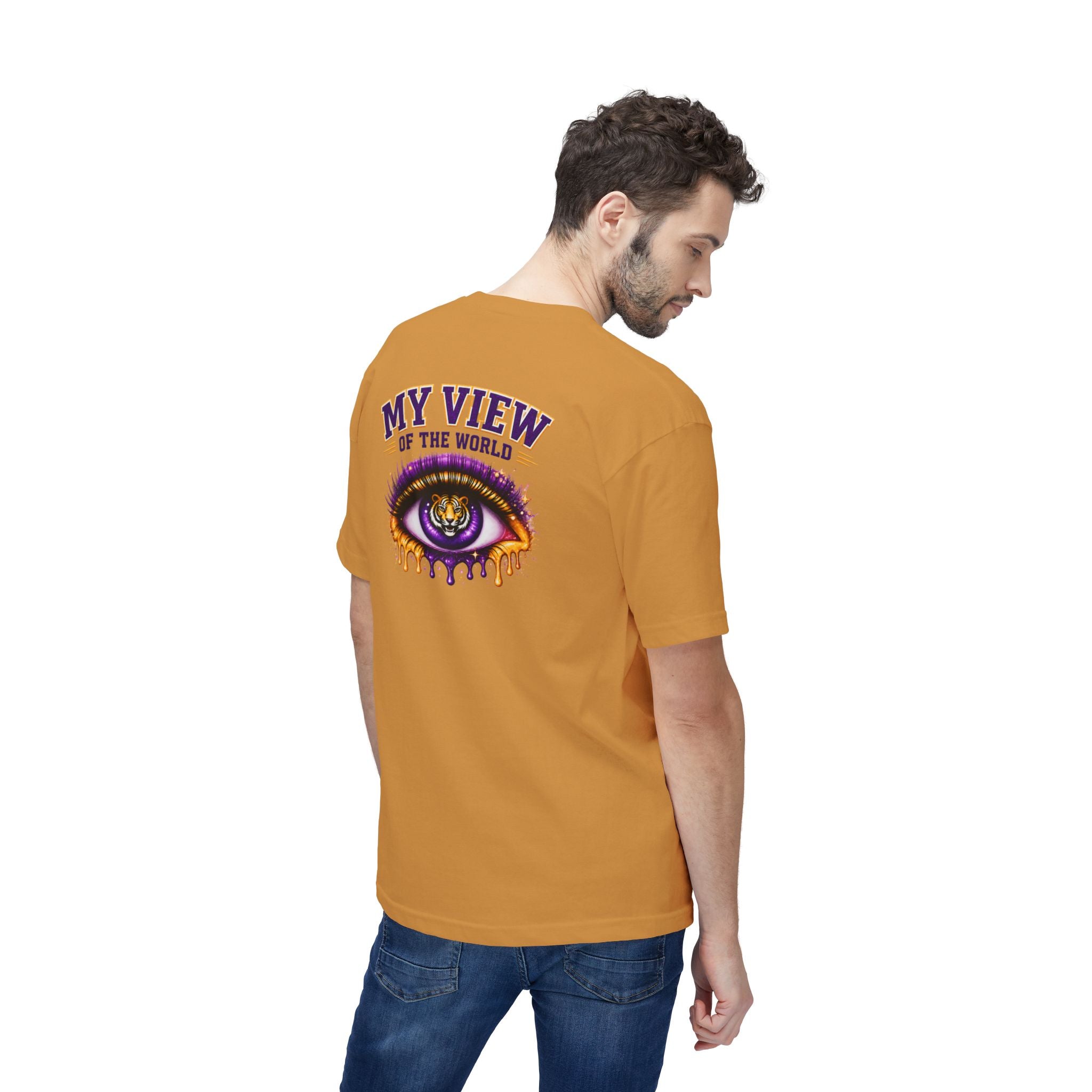Copy of My View of the World LSU Inspired Shirt | Purple & Gold Tiger Eye Graphic Tee | Louisiana Football Fan Shirt | Game Day Back Print