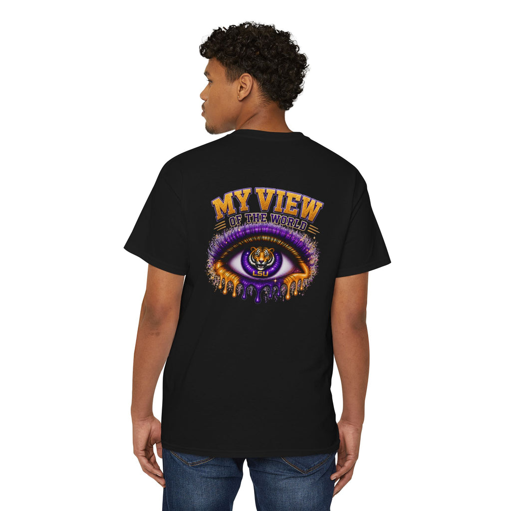 Pocket Graphic Tee — Small Yellow Lion Pocket Print