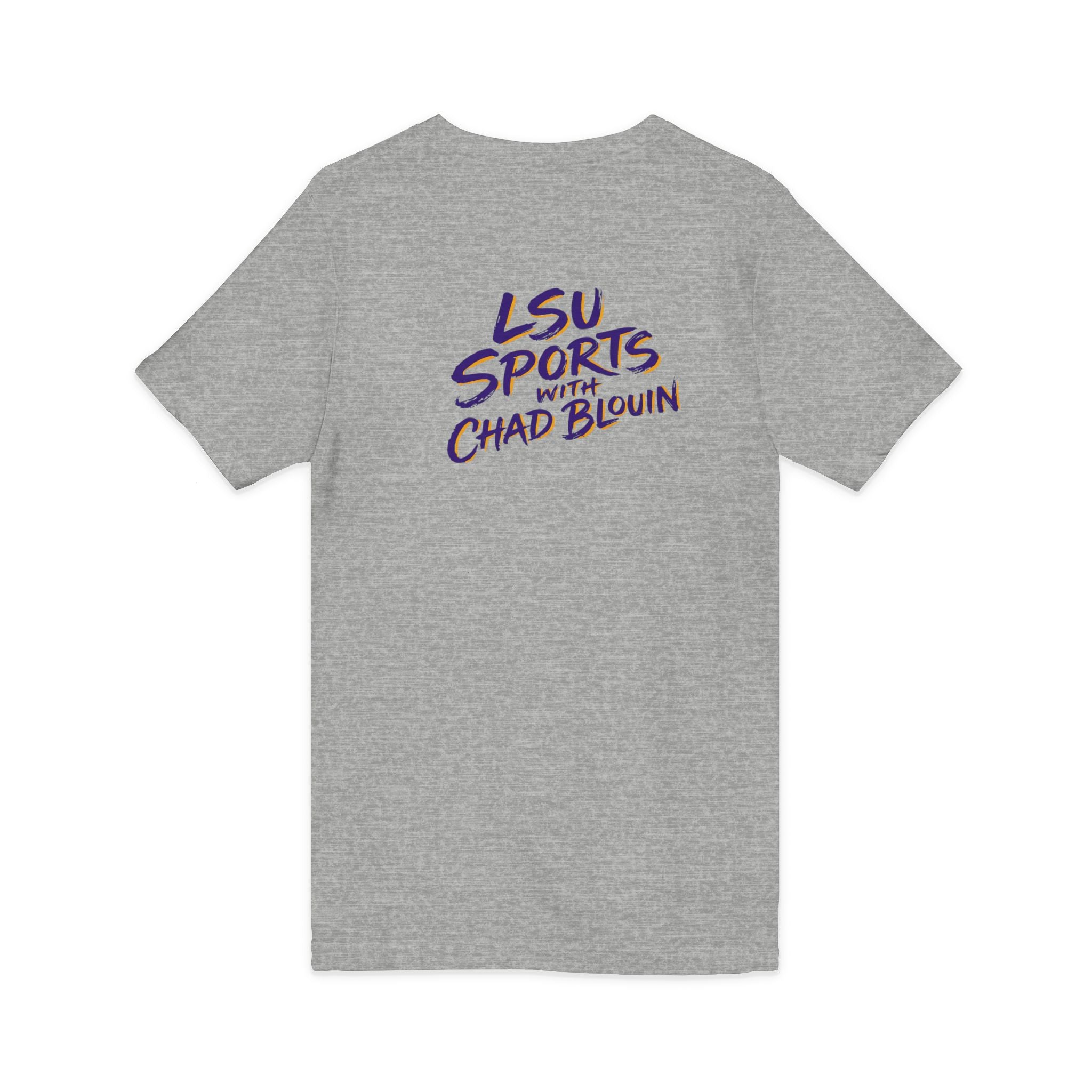 LSU Sports V-Neck Tee — "LSU Sports with Chad Blouin" Fan Shirt