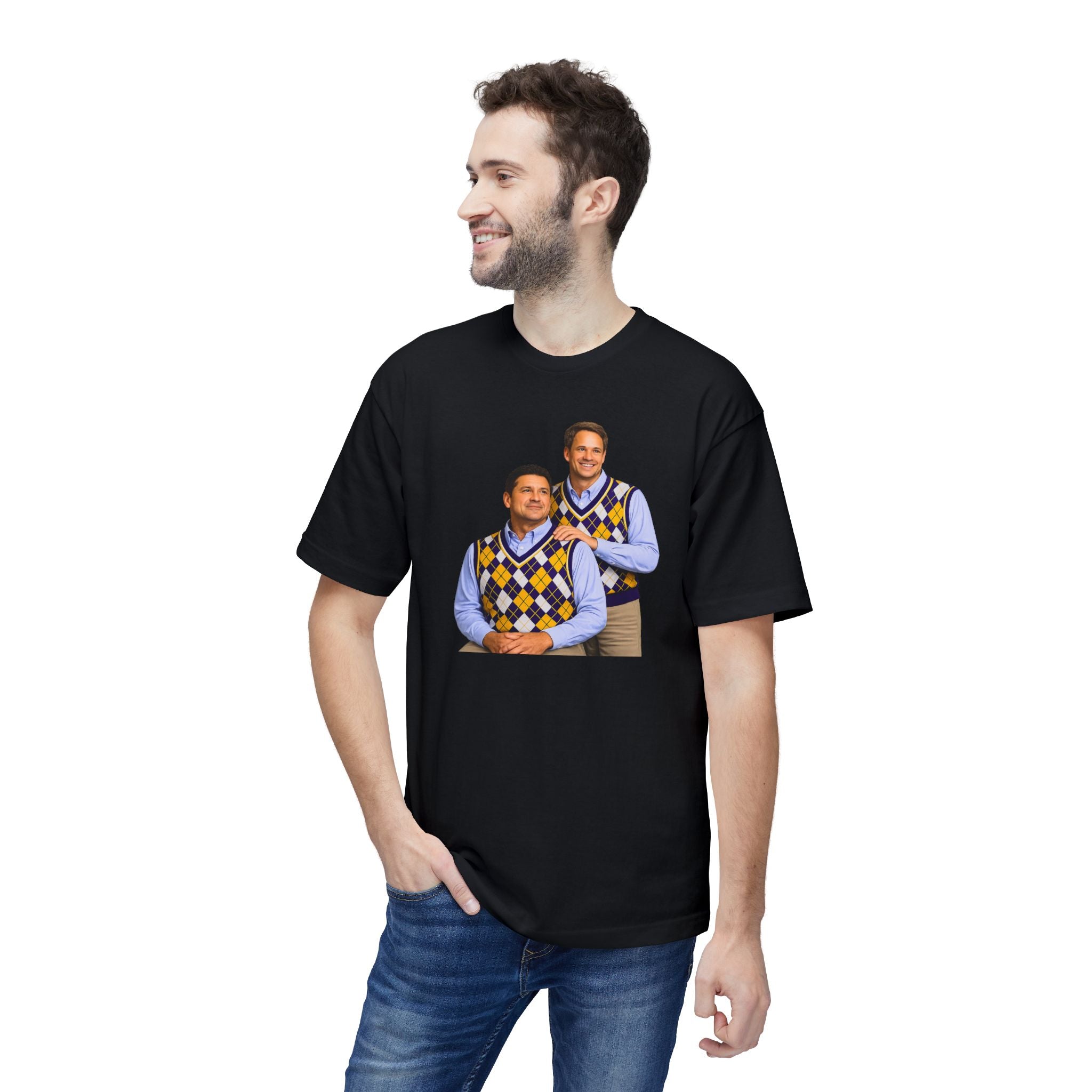 LSU Coaches Funny Shirt | SEC Football Meme Tee | LSU Argyle Sweater Vest Graphic Tee