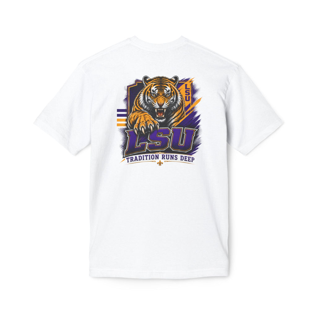 My View of the World LSU Inspired Shirt | Purple & Gold Tiger Eye Graphic Tee | Louisiana Football Fan Shirt | Game Day Back Print