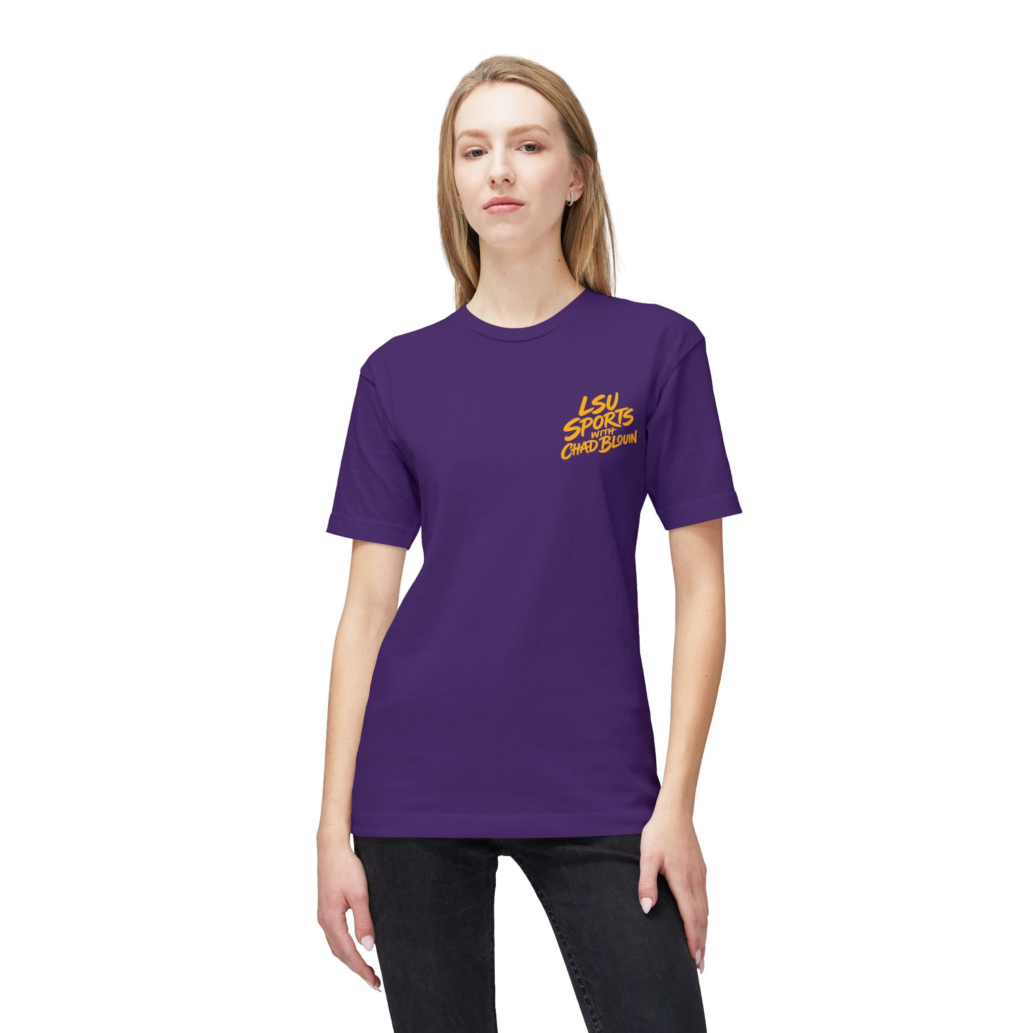 My View of the World LSU Inspired Shirt | Purple & Gold Tiger Eye Graphic Tee | Louisiana Football Fan Shirt | Game Day Back Print