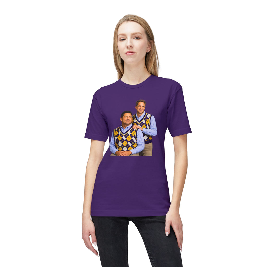 LSU Coaches Funny Shirt | SEC Football Meme Tee | LSU Argyle Sweater Vest Graphic Tee