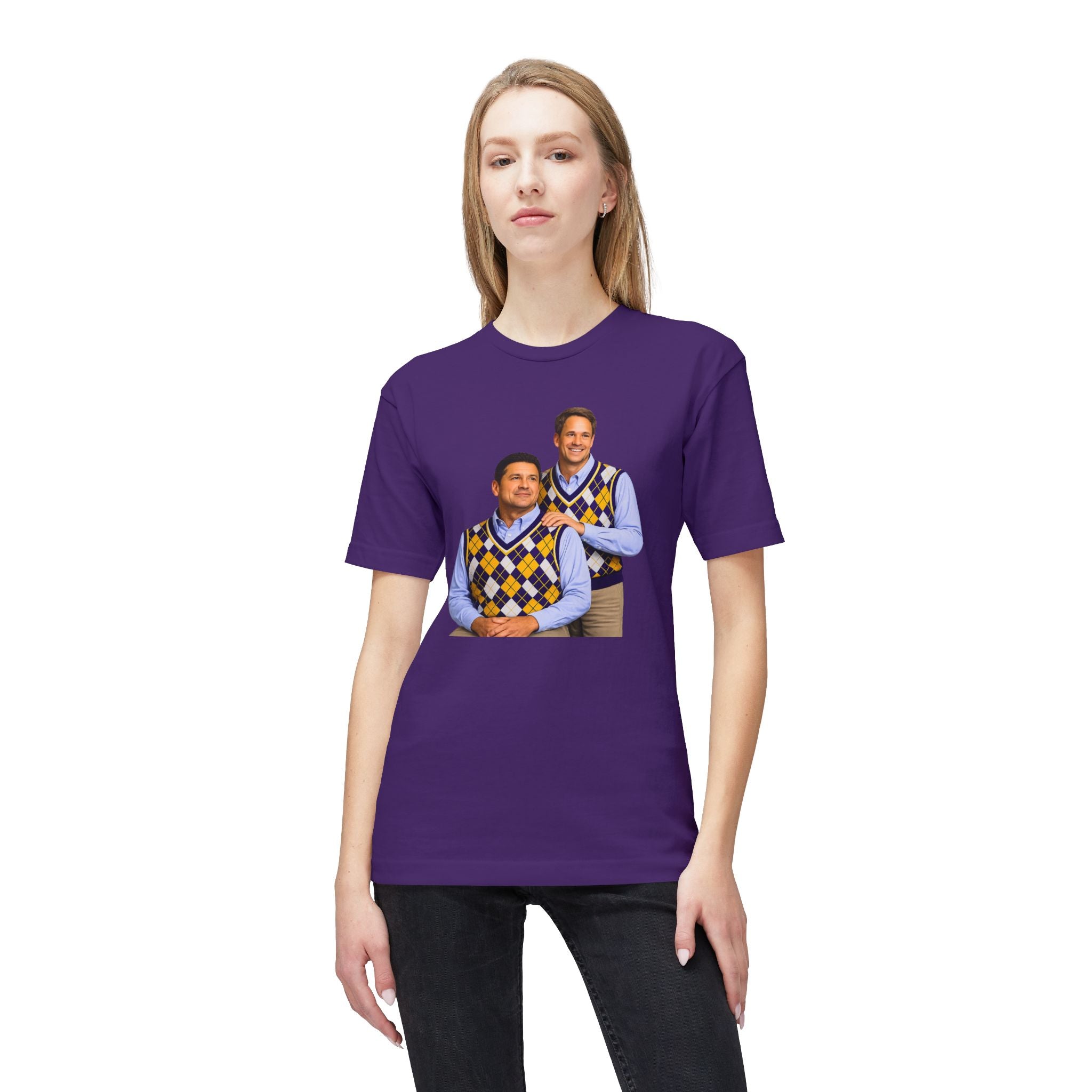 LSU Coaches Funny Shirt | SEC Football Meme Tee | LSU Argyle Sweater Vest Graphic Tee