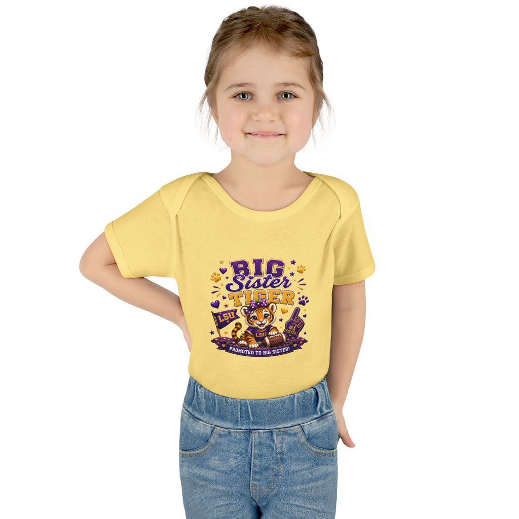 Big Sister Tiger Infant Bodysuit — LSU Inspired Baby Announcement