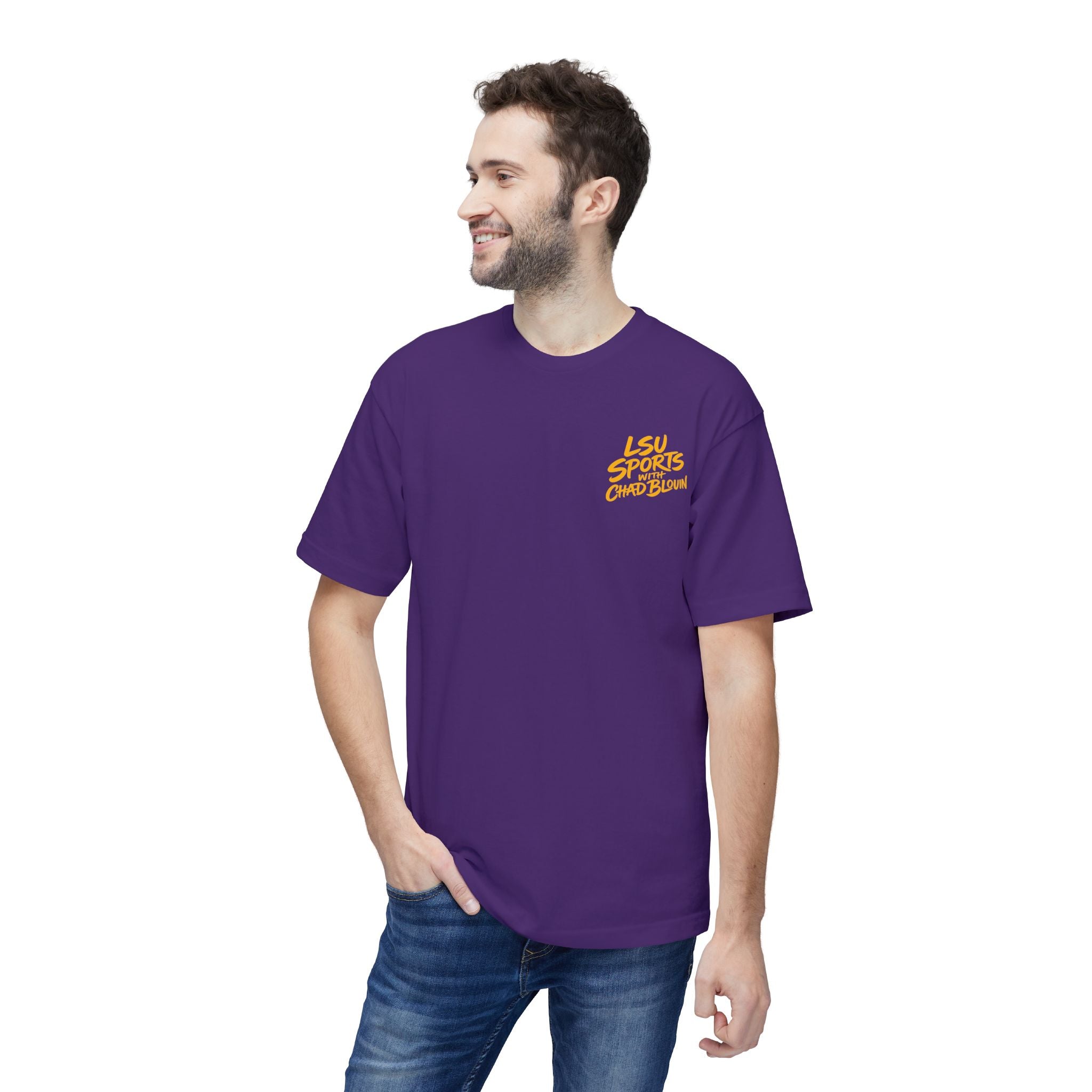 My View of the World LSU Inspired Shirt | Purple & Gold Tiger Eye Graphic Tee | Louisiana Football Fan Shirt | Game Day Back Print