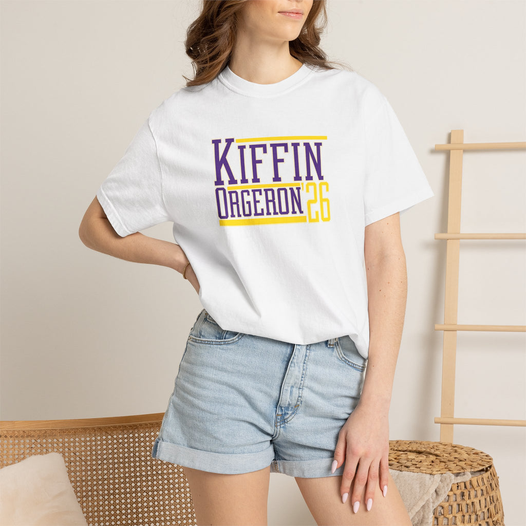 Kiffin Ogeaeon 26 Graphic T-Shirt — Purple & Gold Sports Tribute