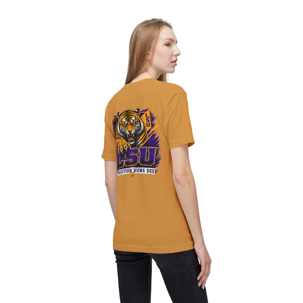 My View of the World LSU Inspired Shirt | Purple & Gold Tiger Eye Graphic Tee | Louisiana Football Fan Shirt | Game Day Back Print