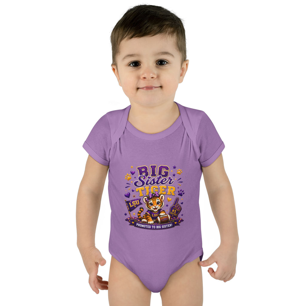 Big Sister Tiger Infant Bodysuit — LSU Inspired Baby Announcement
