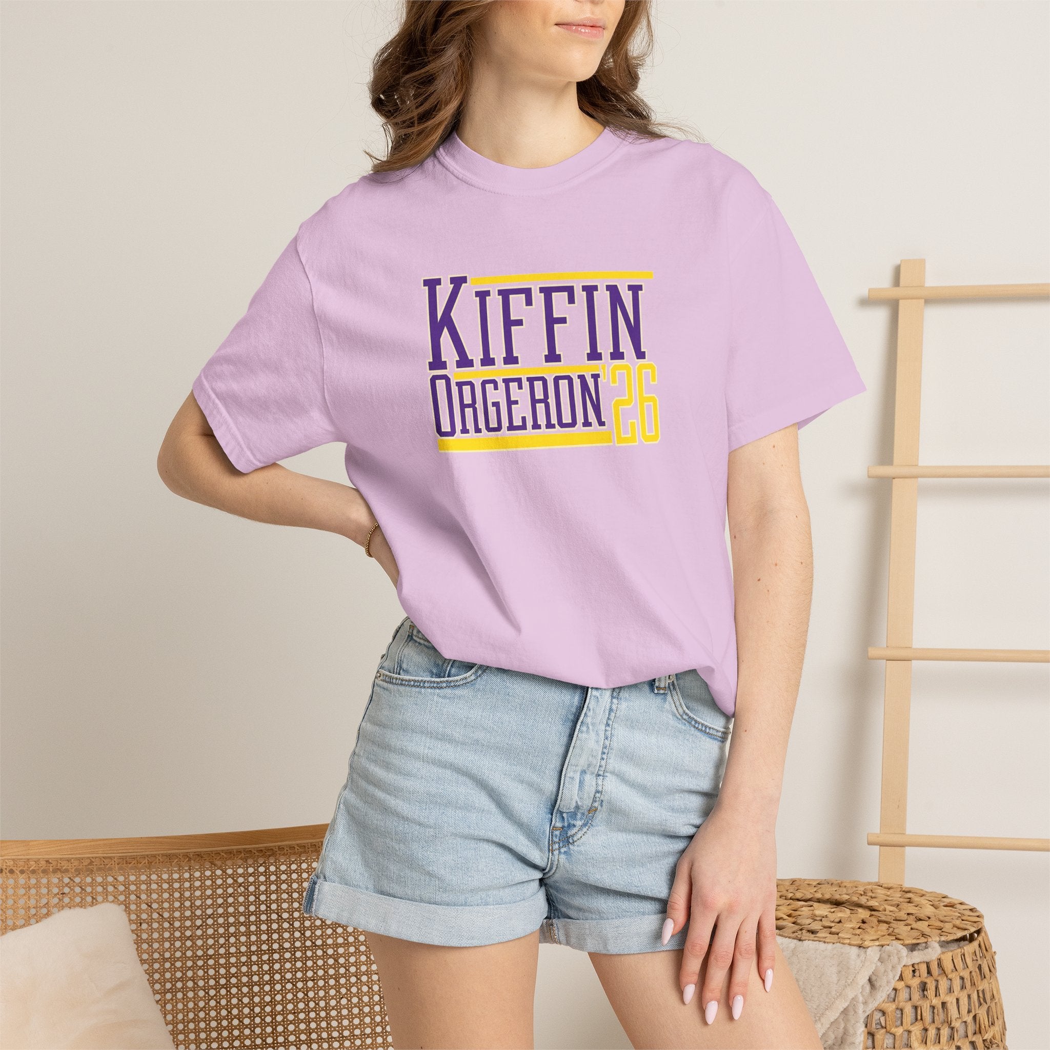Kiffin Ogeaeon 26 Graphic T-Shirt — Purple & Gold Sports Tribute
