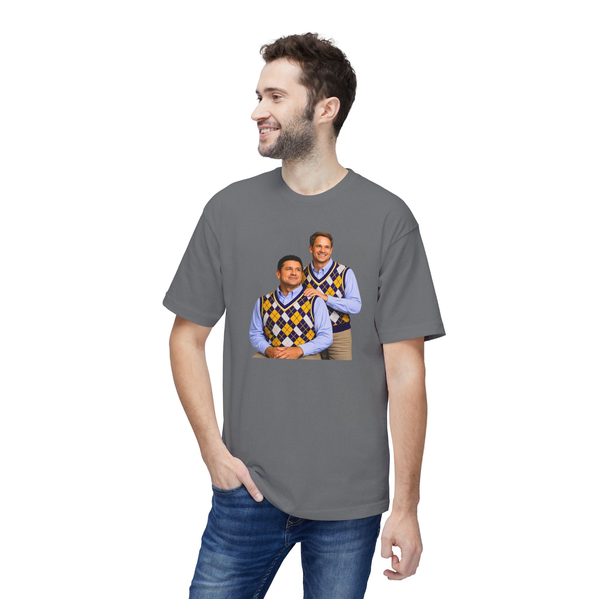 LSU Coaches Funny Shirt | SEC Football Meme Tee | LSU Argyle Sweater Vest Graphic Tee